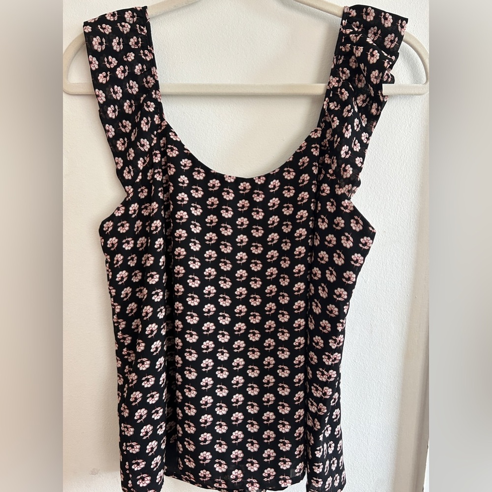 Jcrew Sleeveless Button-up Ruffle Top - Picture 3 of 4